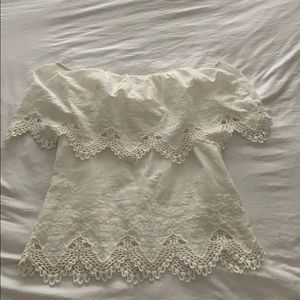 Ivory off the shoulder blouse